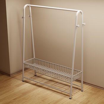 Floor-Standing Bedroom Household Coat Rack Simple Rack for Drying Indoor Clothes Rod