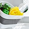 Kitchen folding vegetable washing basin fruit and vegetable draining basket retractable vegetable basket household drainage storage tray