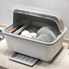 Kitchen Dish Storage Rack with Lid Dustproof Draining Storage Box Household Dish Storage Cupboard Tableware Draining Rack