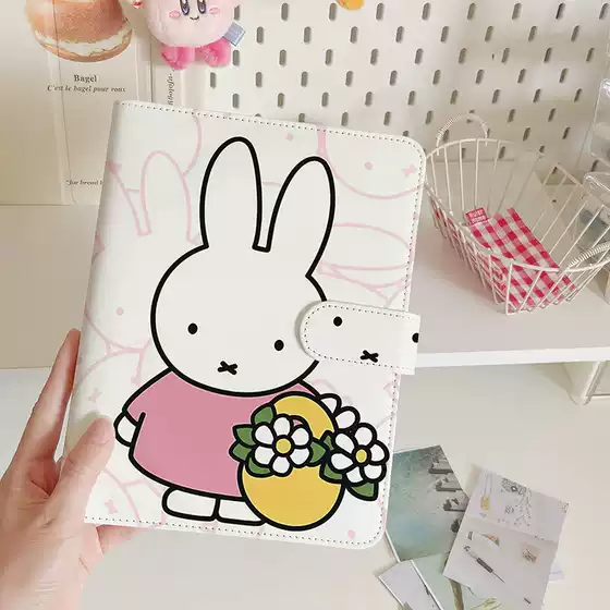 A 5m Cute Cartoon Student Photo Album with Ins Style, Small Card Storage Binder, Two or Four Grids Per Page