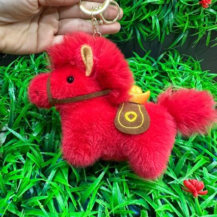 Chengdu Yuanbao Pony Gift Small Pendant Year of the Horse Mascot Ornament Plush Doll Keychain