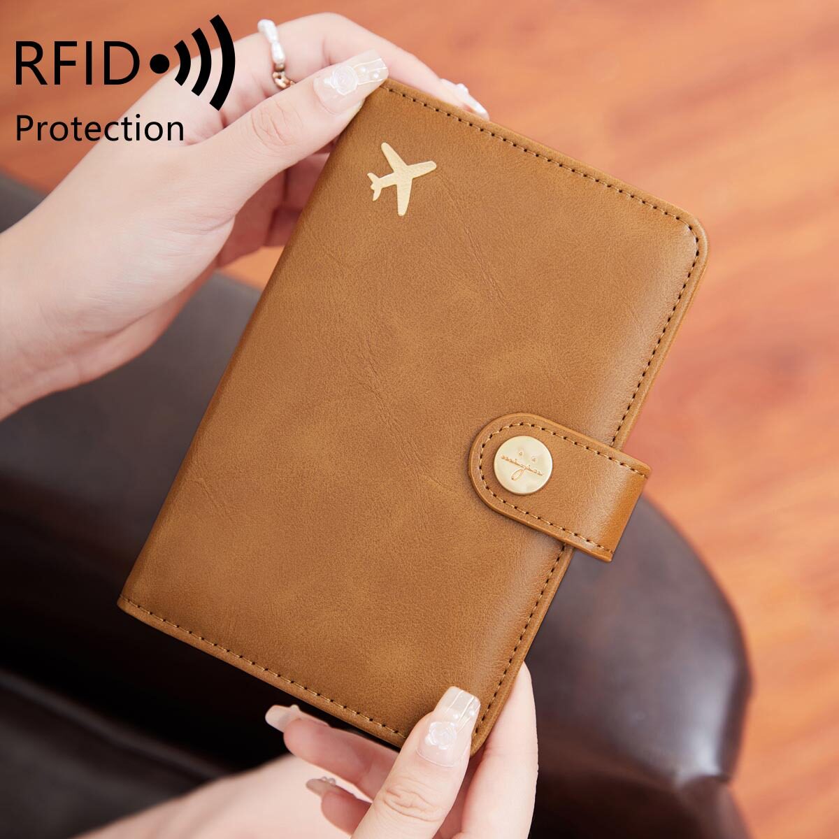 Cross-border New RFID Anti-magnetic Passbook Bag Creative Aircraft Portable ID Bag Multi-functional Travel Storage Passbook Holder