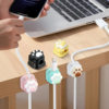 Cat's claw cute fun organizer desktop data cable magnetic holder storage finishing mobile phone charging clip clip