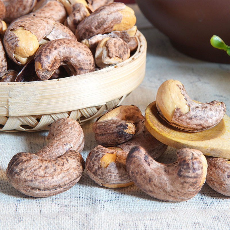 Cashew nuts large particles 500g new original flavor nut snacks purple peel salt baked dried fruit Vietnam dry goods Xinjiang straight hair