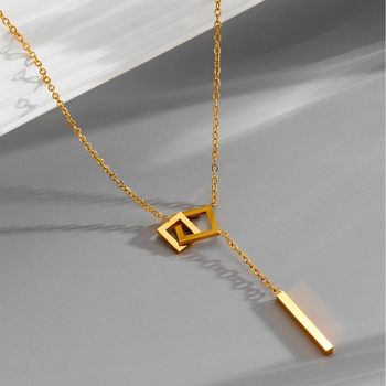 Titanium Steel Light Luxury Fashion New European and American Style Necklace Women's Korean Simple Ins Trendy Personalized All-match Mori Style Tassel Clavicle Chain