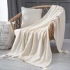 Ins Scandinavian Style Sofa Blanket Office Nap Blanket Tassel Knitted Ball Wool Casual Air Conditioning Small Blanket