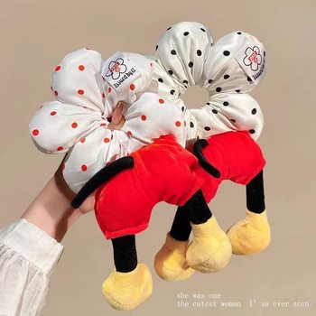 Mickey Flower Butt Hair Tie Large Size Women's High-End Bun Hair Rope Cross-Border New Rubber Band Hair Accessories
