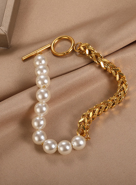 ins小众珍珠不锈钢小众设计女