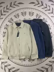 Rl Ralph Lauren Autumn/Winter Zipper Embroidered Snowflake Fleece Executive Lapel Jacket for Men