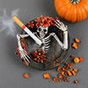 Personalized Halloween Flower Skull Ashtray, Trendy and Cool Gift for Boys, Resin Desktop Ornament, Home Decoration