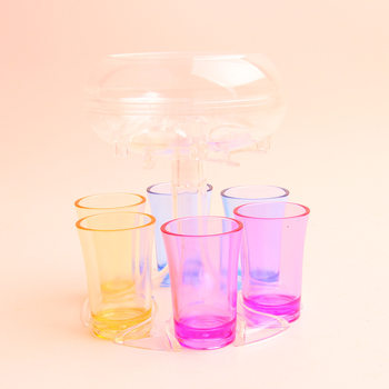 Wholesale Amazon's Popular First-Generation Wine Dispenser Food-Grade Plexiglass Whiskey Set with Six Cups