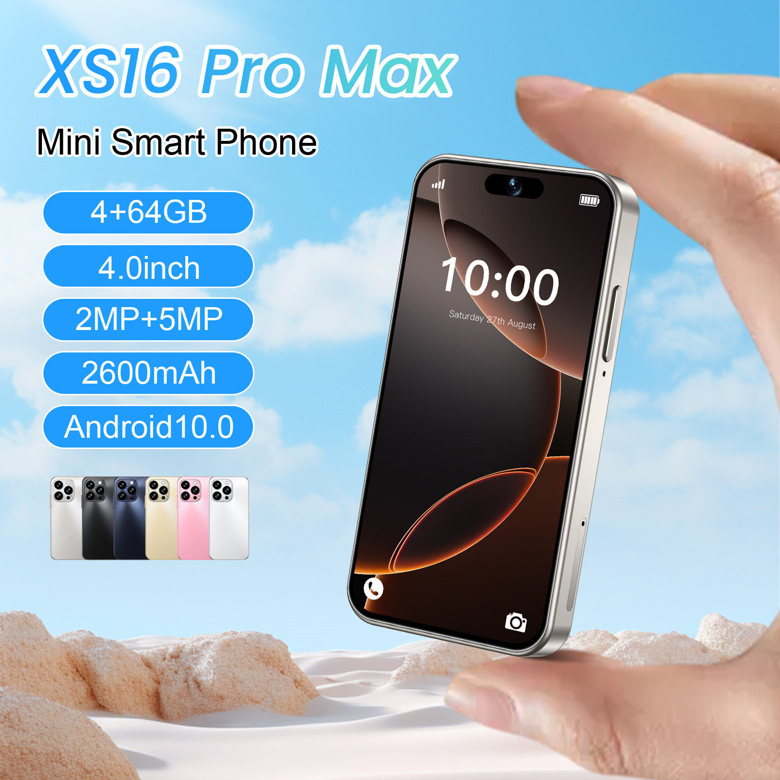 Cross-Border XS16 Pro Max mini mobile phone 4.0 inch 2+16G i...
