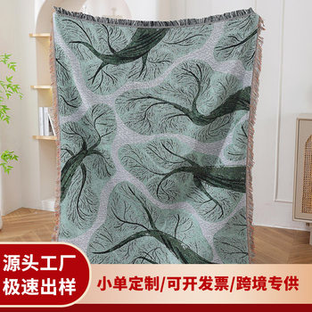 Custom cross-border jacquard tapestry cotton thread blanket sofa towel office nap cover blanket high-grade gift blanket decorative tapestry