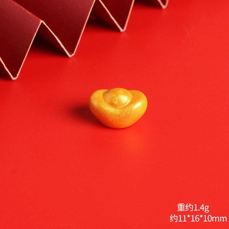 新年大小金元宝发财灯笼树脂奶油胶diy饰品配件桌面车载装饰摆件