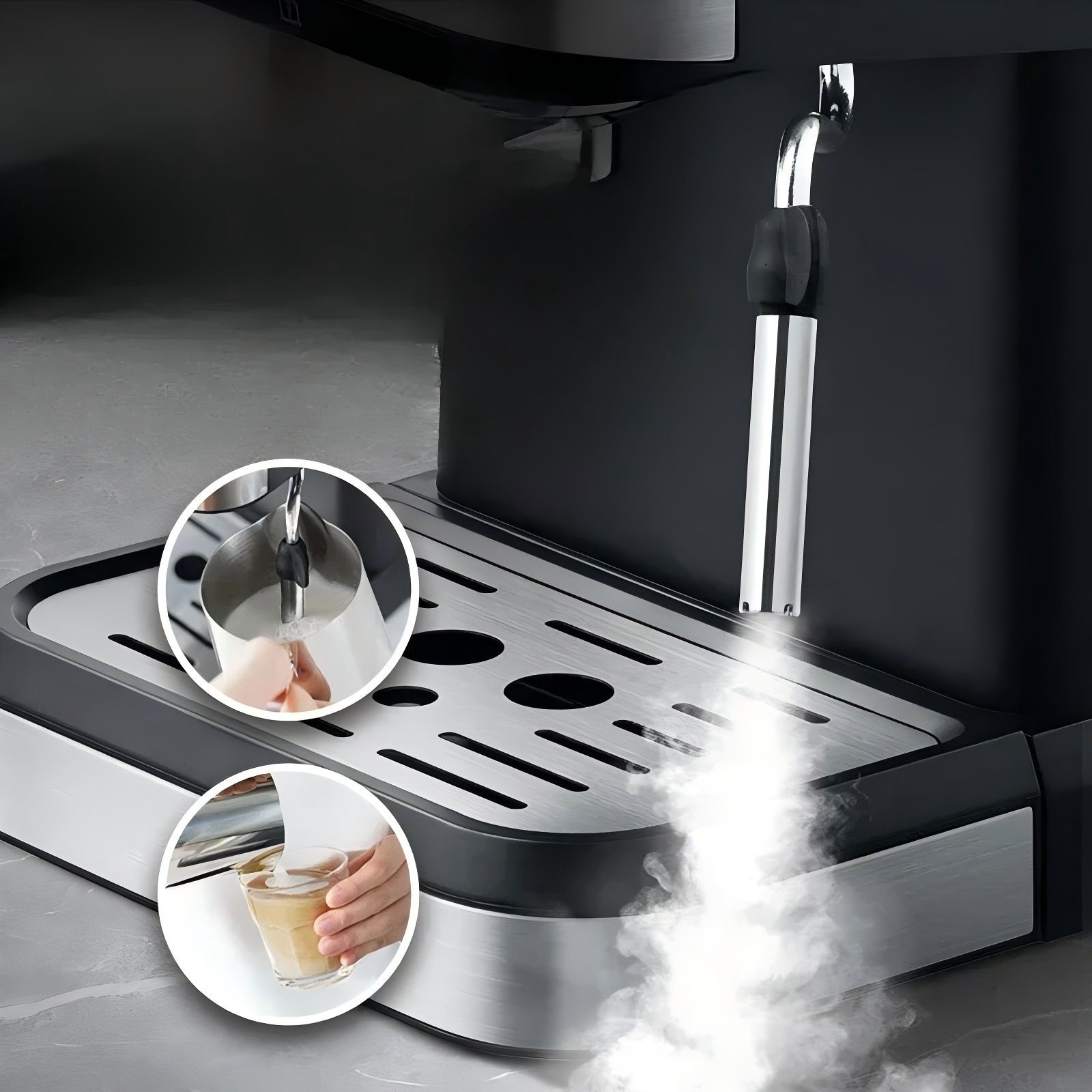 Italian Coffee Machine Home Semi-automatic European, American and British Regulations Coffee High Pressure Extraction Concentrated Milk Foam All-in-One Machine