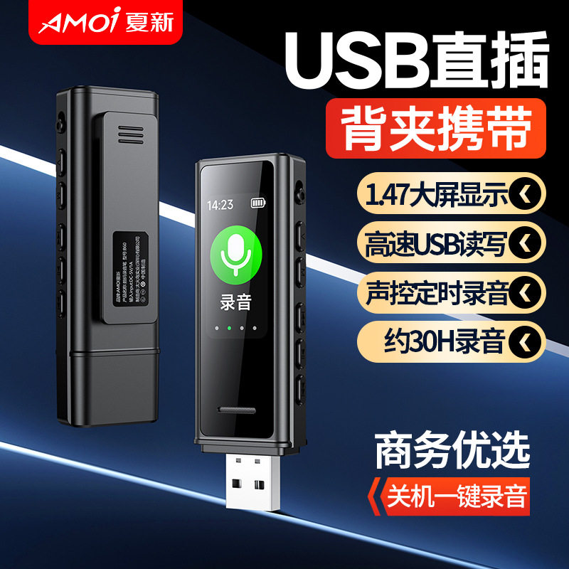 Recording Pen Small Portable Professional High-Definition Noise Reduction 4S Shop Office Lawyer Student Learning Special Recording Artifact