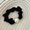 Pearl Plush Curly Hair Tie, Versatile High-Elastic Fabric Hair Band for Women, Bun Maker, Elegant Hair Tie, Fluffy