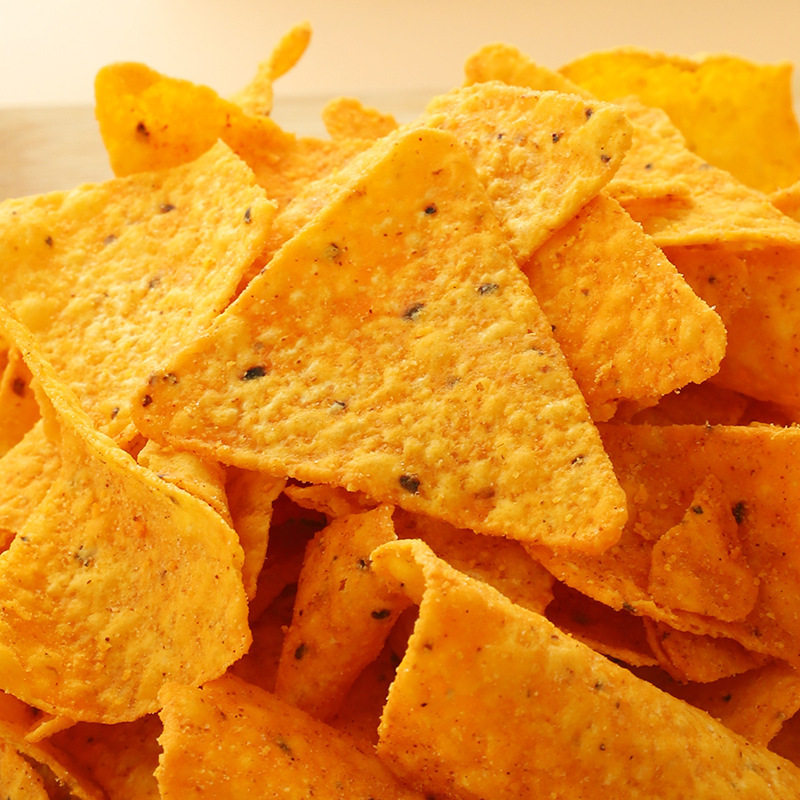 Max Bbq Cheese Flavored Corn Flakes Imported from Indonesia, Triangular Crisps, Casual Puffed Snacks Wholesale
