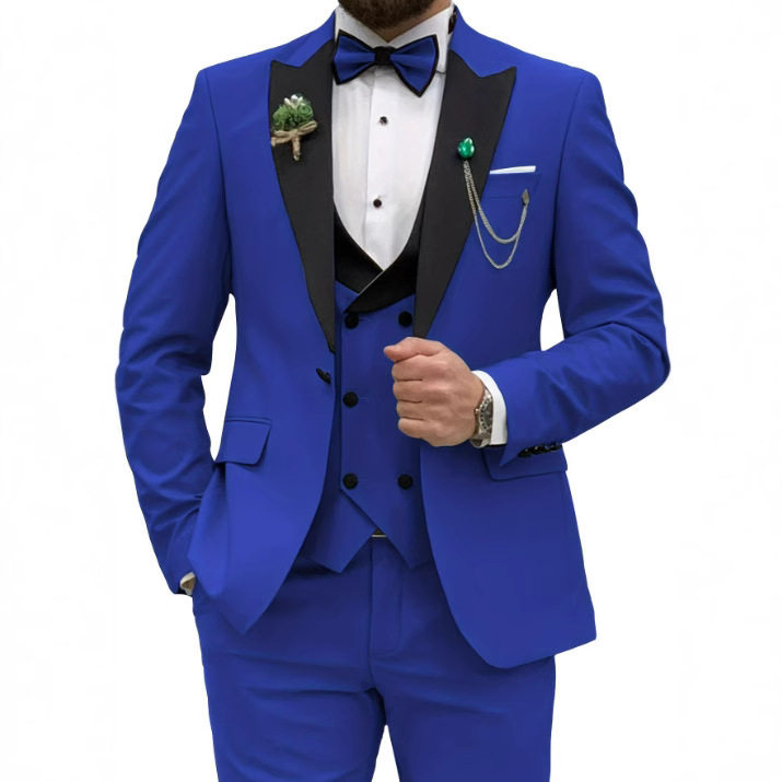 suit men's three-piece suit groom groomsmen wedding banquet large size cross-border suit men