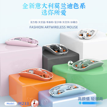 Transparent Wireless Mouse Transparent Thin and Portable Desktop Notebook Office Home Mouse