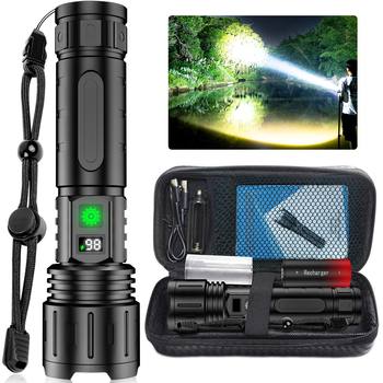 Adventure Flashlight Strong Light Charging Outdoor Mountaineering Super Bright Long-range Long-range Large Capacity Home Work Light