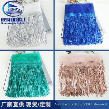 Multi-Color Sequin Tassel Lace in Stock, Direct Supply from Manufacturer for Latin Dance Skirts, Sequin Fringe Lace Accessories