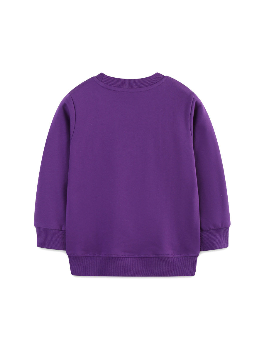 New Autumn Girls' Hoodie, Halloween Cartoon Patch Design, Children's Long-Sleeve Pullover