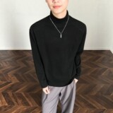 Свитер с высоким воротом, мужская весенне-осенняя новая рубашка свободного кроя, свитер с длинными рукавами, мужской бренд tide, универсальный повседневный топ для мужчин