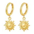 Ms-623 golden small sun earrings