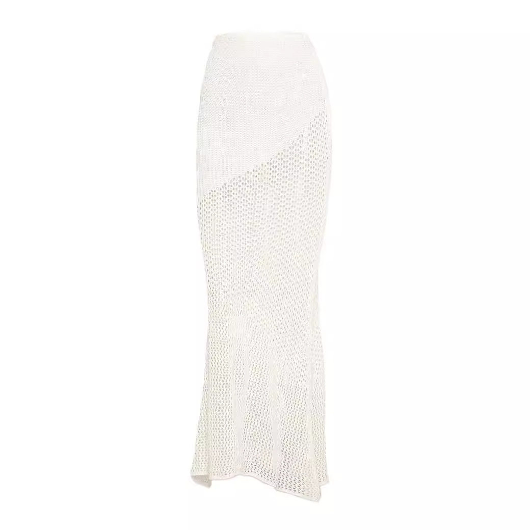 European and American Cross-border 2024 Summer Women's New Tether Long Sleeve Hip Casual Knitted Dress suit