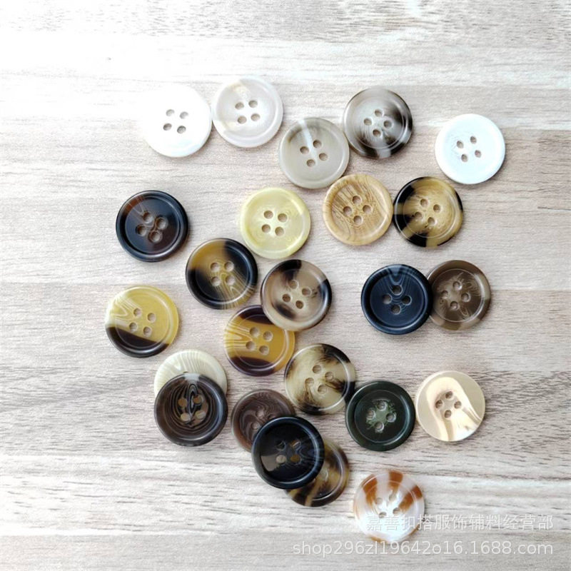 Colorful Resin Pattern Buttons Blazer Sweater Cashmere Outwear Windbreaker Women's Shirt Baby Clothes Small Buttons