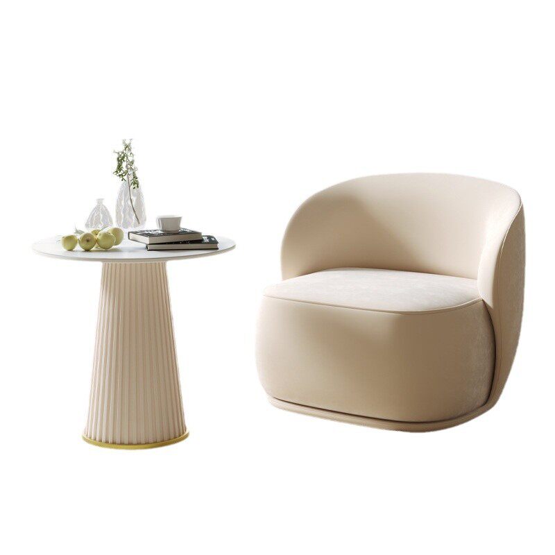 网红休闲酒店接待洽谈桌椅美容院休息区设计师单人沙发椅茶几组合