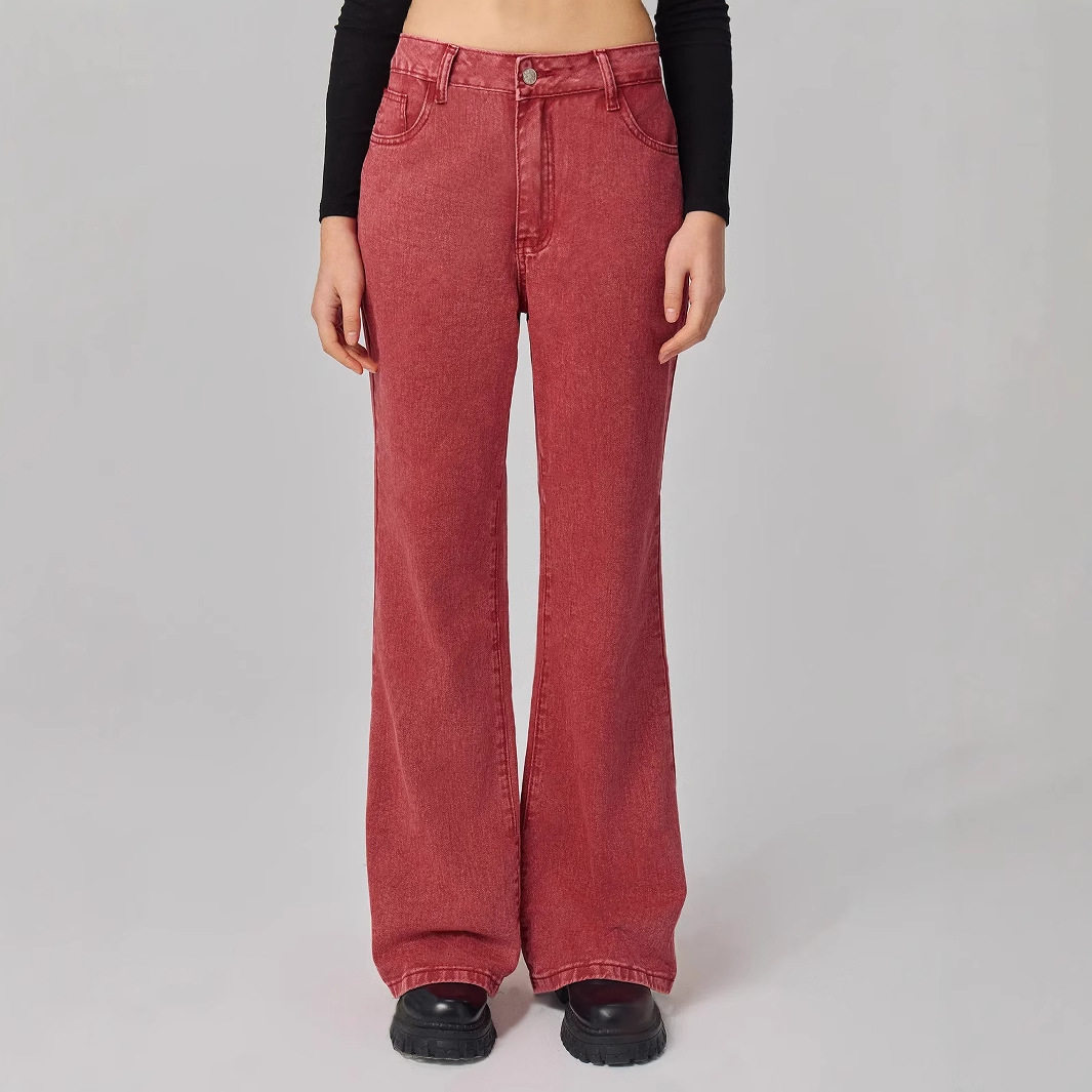 Womens Casual Wide Leg Straight Leg Jeans High Quality Denim Comfortable Fit Trendy Style Perfect for Everyday Wear