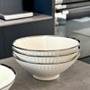 8 Inch Ramen Bowl Household High Temperature Ceramic Bowl Tableware Noodles Large Bowl New Large Soup Bowl Bucket Bowl