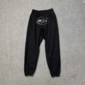Trousers black printed black