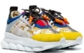 Dad shoes simple white blue yellow