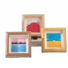 Cross-Border Handmade Hand-Painted Oil Pastel Framed Picture Frame Square Four-Square Grids Photo Frame Hollow Three-Dimensional Photo Frame Table Hanging Wall