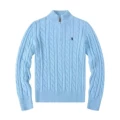 Sweater half zip sky blue black label