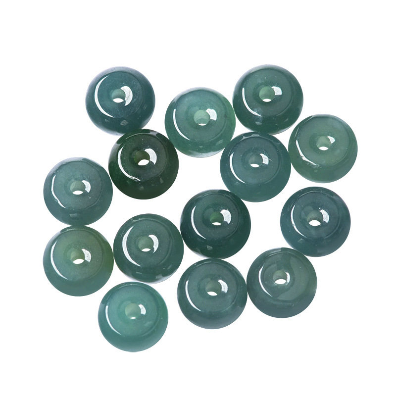 Natural A goods dangerous material jade loose beads ice old blue water abacus beads bracelet beads DIY accessories bracelet necklace