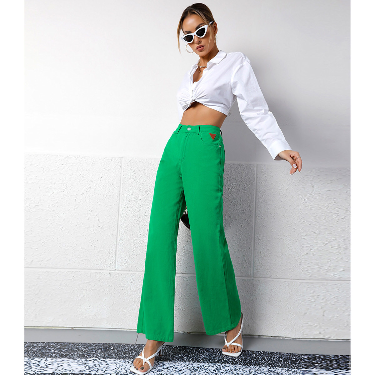 High Waisted Wide Leg Jeans Casual Trendy Versatile Womens Fashion for Everyday Wear Wholesale Available