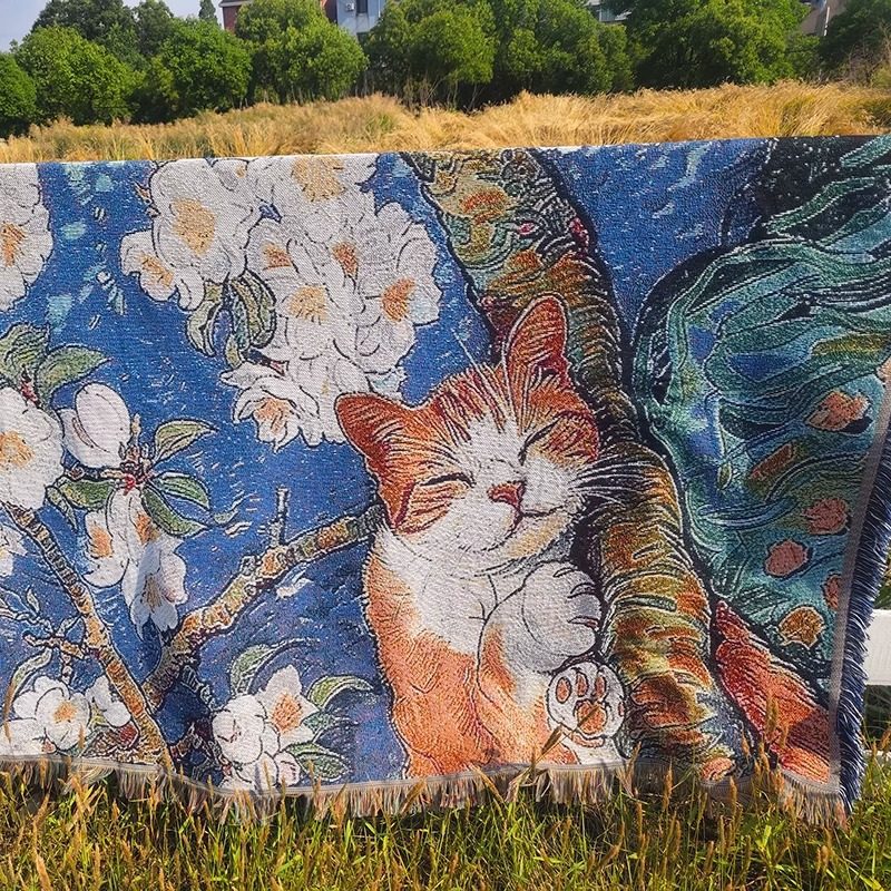 Camping Blanket, Picnic Blanket, Multi-Functional Blanket, Bedroom Decoration Tapestry, Sofa Cover Blanket, Outdoor Camping Line Blanket