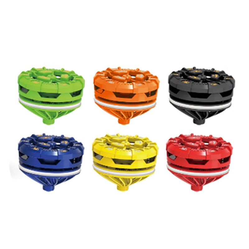 New Fireworks Gyro Children's Toy Glowing Rotating Magic Colorful Handheld Decompression Gyro Battle Explosion Wholesale