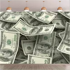 Cross border USD banknotes themed photography background money new cash currency birthday party divided into photo background paper