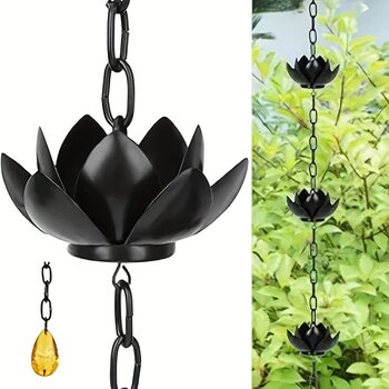 Lotus Rain Chain Amazon New Outdoor Lotus Rain Chain Outdoor Courtyard Hanging Chain Decorative Drainage