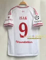 2627 liverpool away custom #9 player jersey + champions league armband