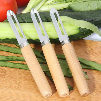 Stainless Steel Peeler Wooden Handle Peeler Apple Potato Scraper Spreader Supply Planer Fruit Fruit Melon Planer Carrot Planer