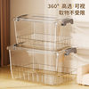 Transparent Storage Box with Lid and Handle, Book Toy Clothes Storage Box, Large Capacity Thickened Organizing Box Storage Box