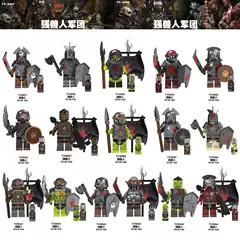 Big Movie Series TV6407 Lord of the Rings TV6408 Strong Orc TV6409 Boy Assembled Building Block Toy Bag