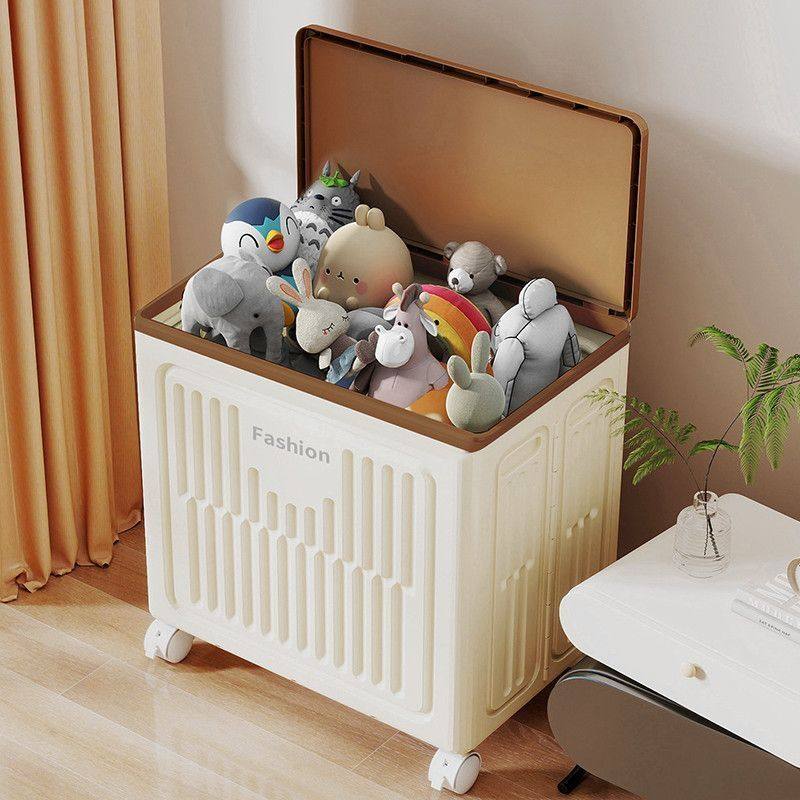 Clothes Storage Box Organizer Large Capacity Super Household Flip-Top Wheeled Foldable Clothing Quilt Storage Cabinet