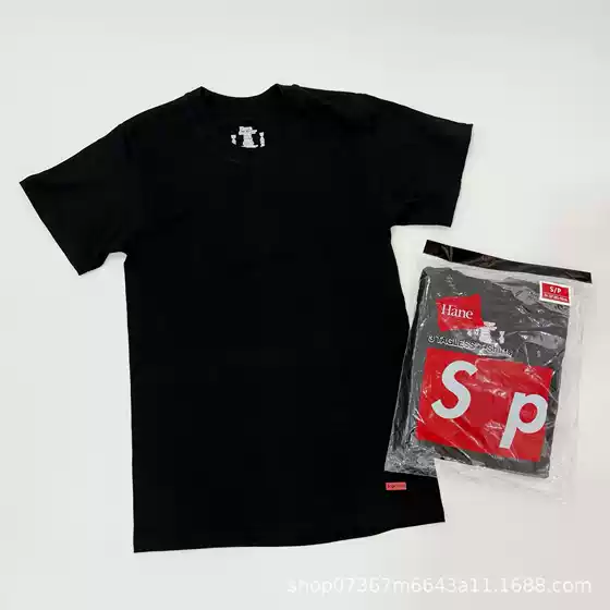 Cross-Border S&Up Trendy Brand Label-Free American-Style Short-Sleeve Three-Pack Black and White Pure Cotton Breathable Lightweight Fitness Training T-Shirt for Men